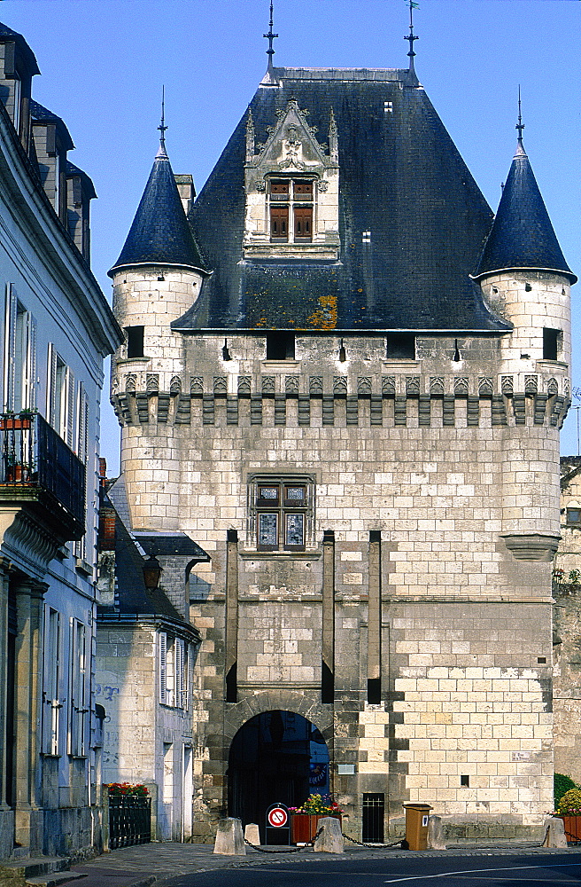 France, To Uraine Val-De-Loire, In Dre-Et-Loire, Loches, The Medieval To Wn Gate To Wer