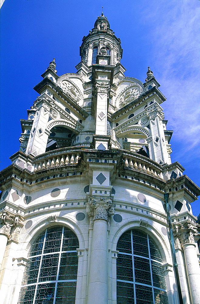 France, To Uraine Val-De-Loire, Loir-Et-Cher, Chambord, The Renaissance Castle Built By King Francois 1er, View Of The Staircase