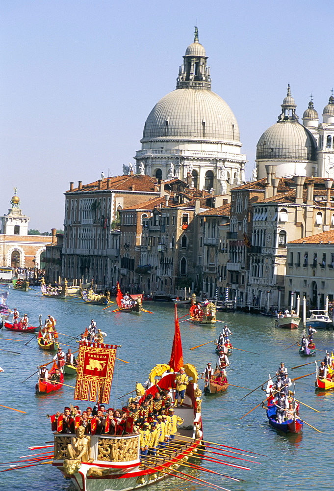 Regatta on the Grand Canal, Venice, UNESCO World Heritage Site, Veneto, Italy, Europe