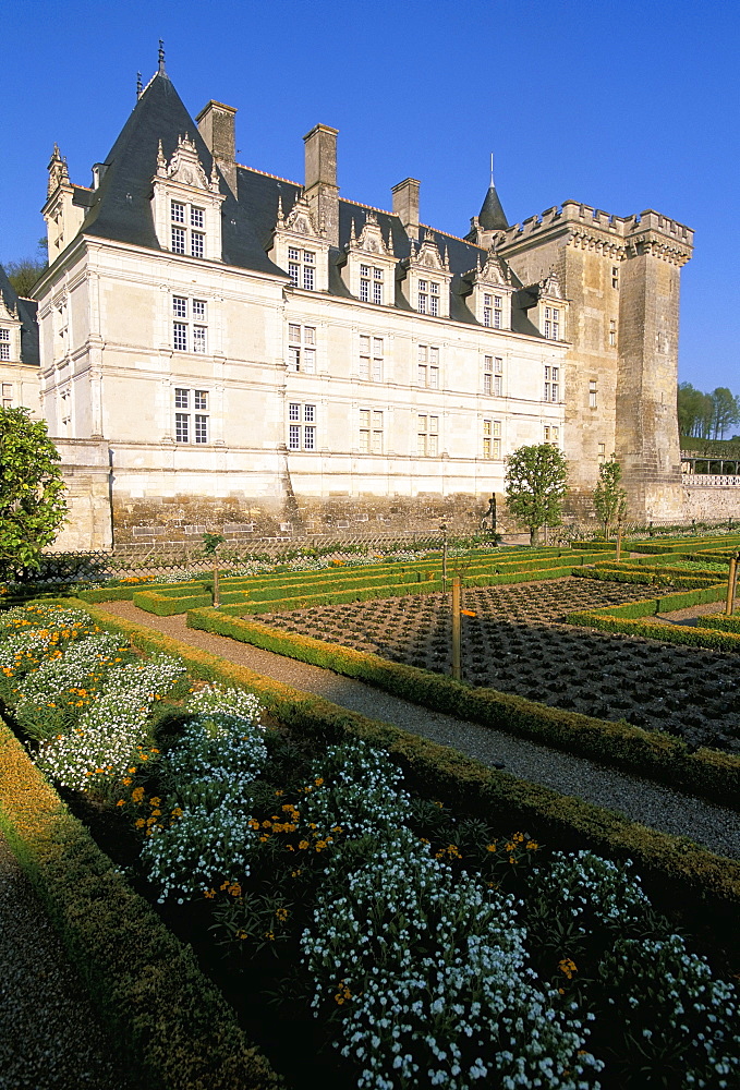 Chateau de Villandry, UNESCO World Heritage Site, Loire Valley, France, Europe