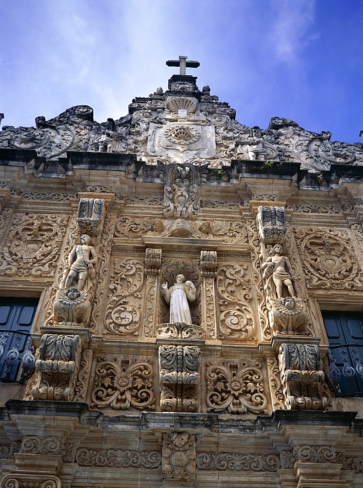 Stone facade, San Francisco Christian church, Salvador, Bahia, Brazil, South America