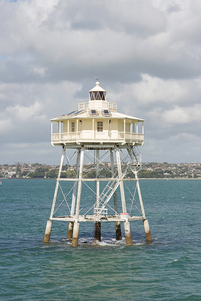 Bean Rock Lighthouse in the Waitemata Harbour, Auckland, North Island, New Zealand, Pacific 