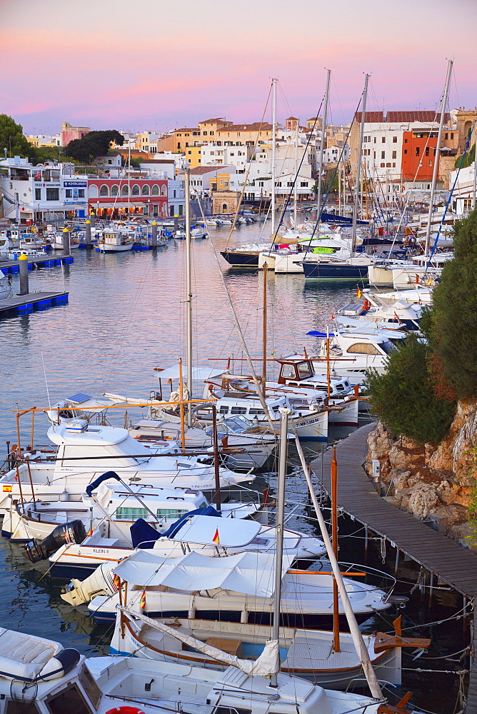 Historic old harbor, Ciutadella, Menorca, Balearic Islands, Spain, Mediterranean, Europe