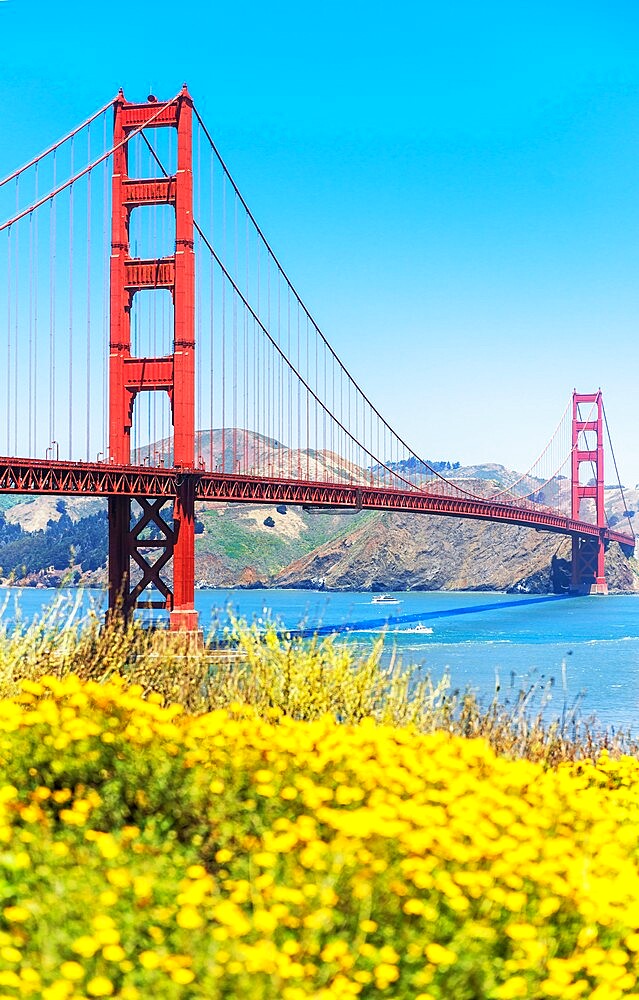 View of Golden Gate Bridge, San Francisco, California, United States of America, North America