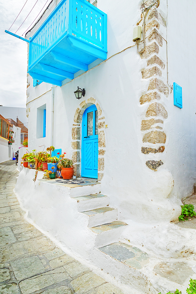 Old town street, Mandraki, Nisyros Island, Dodecanese Islands, Greek Islands, Greece, Europe