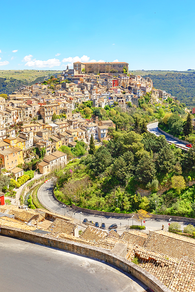 Elevated view of Ragusa Ibla, Ragusa Ibla, Ragusa province, Sicily, Italy