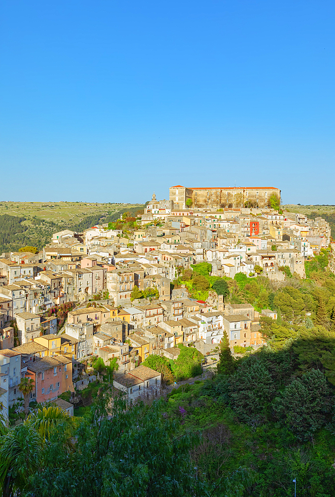 Elevated view of Ragusa Ibla, Ragusa Ibla, Ragusa province, Sicily, Italy
