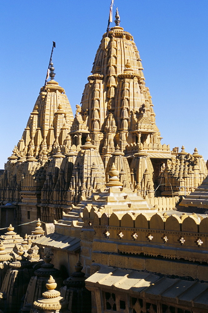 Jain Temple, Jaisalmer, Rajasthan state, India, Asia