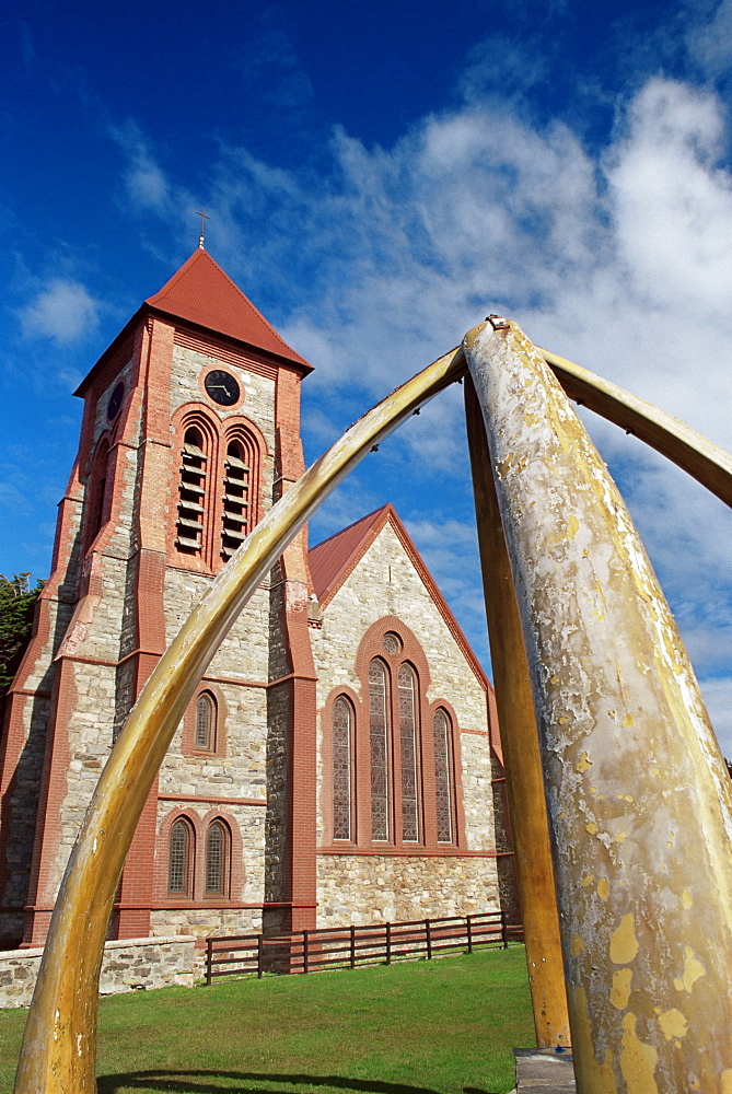 Christ Church cathedral, Stanley, East Falkland, Falkland Islands, South Atlantic, South America