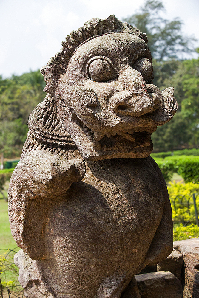 Detail of the mid 13th century Sun Temple, dedicated to Surya, the Hindu Sun God, constructed as a twelve-wheeled chariot drawn by seven horses, UNESCO World Heritage Site, Konarak, Puri District, Odisha, India, Asia