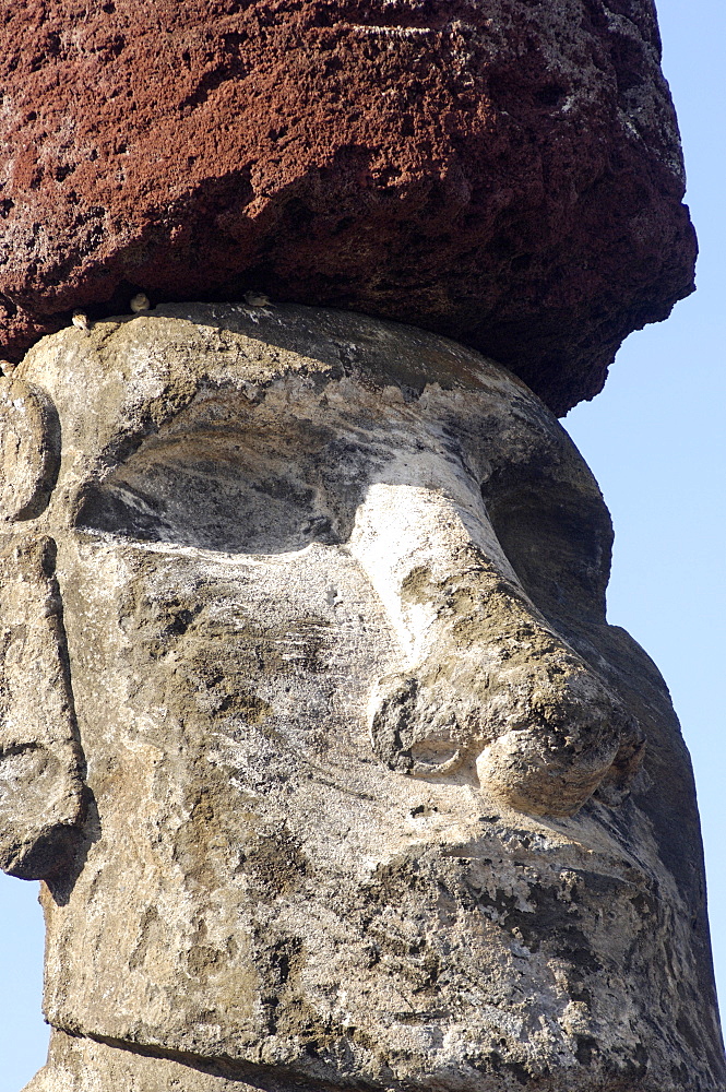 Ahu Tongariki where 15 moai statues stand with their backs to the ocean, Easter Island, UNESCO World Heritage Site, Chile, South America