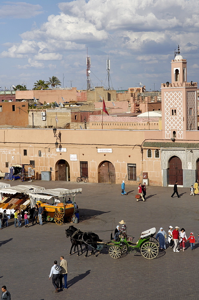 Jemaa el Fna square, medina, Marrakech, Morocco, North Africa, Africa