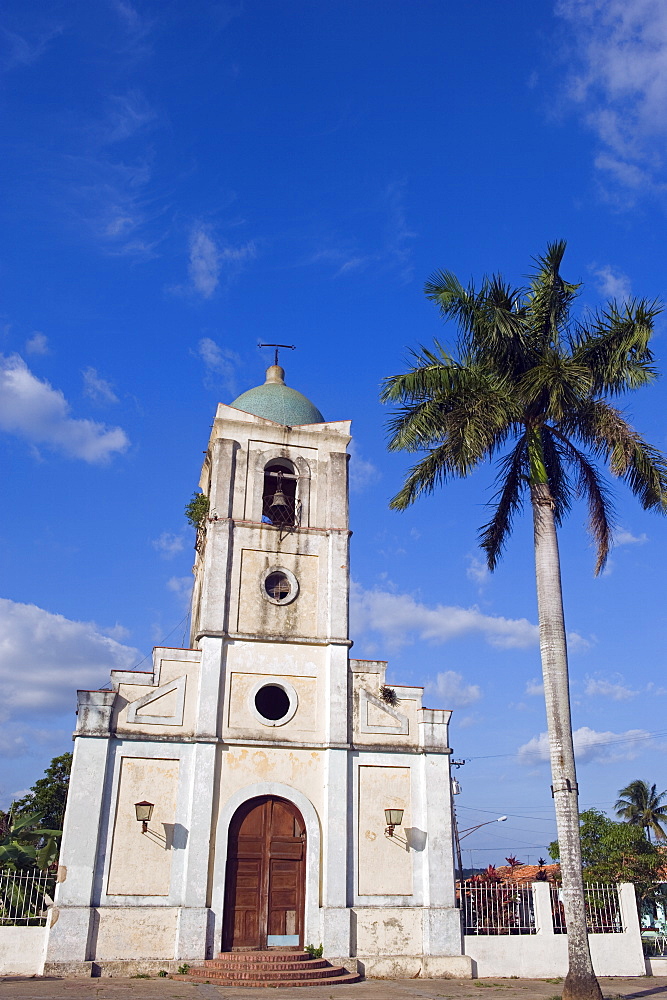 Vinales Church in the town square, UNESCO World Heritage Site, Vinales Valley, Cuba, West Indies, Caribbean, Central America