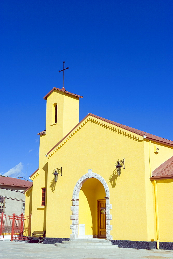 Church in Creel, Barranca del Cobre (Copper Canyon), Chihuahua state, Mexico, North America