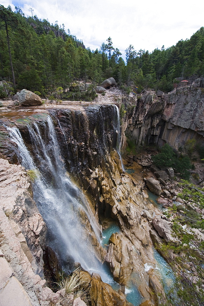 Cusarare waterfall, Creel, Barranca del Cobre (Copper Canyon), Chihuahua state, Mexico, North America