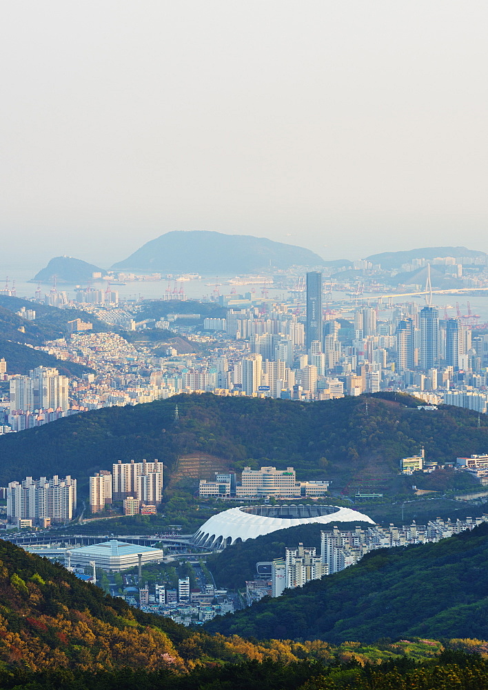 City skyline, Busan, South Korea, Asia