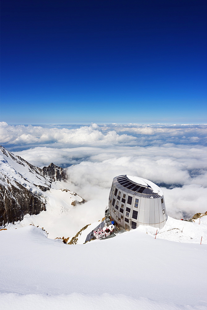 Mont Blanc Gouter refuge, Chamonix Valley, Rhone Alps, Haute Savoie, France, Europe