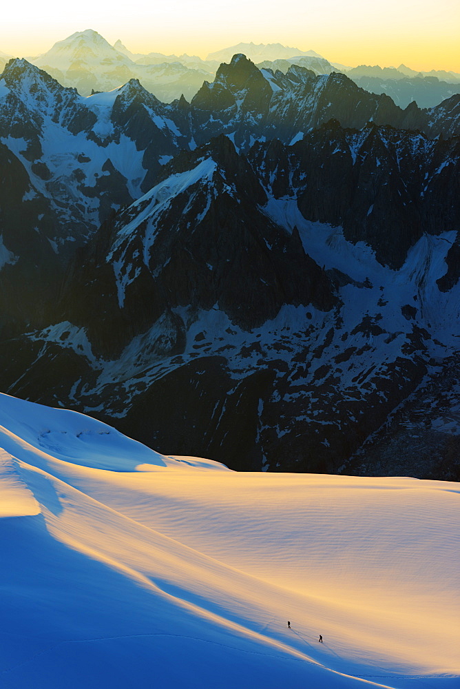 Aiguille du Midi sunrise, Chamonix, Rhone Alps, Haute Savoie, France, Europe