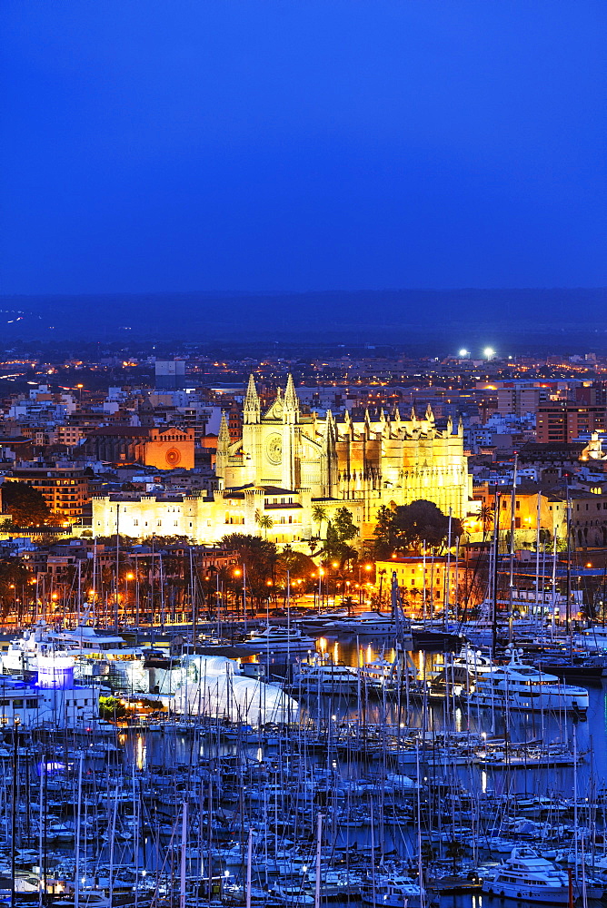 La Seu Cathedral, Palma de Mallorca, Majorca, Balearic Islands, Spain, Mediterranean, Europe