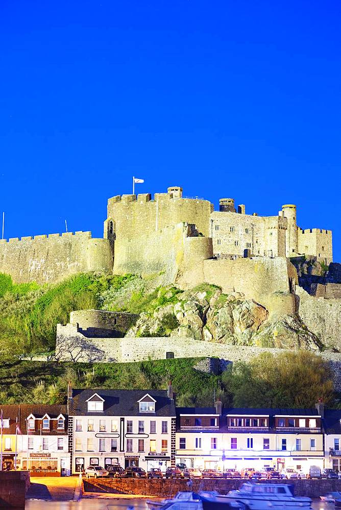 Mont Orgueil Castle (Gorey Castle), Gorey, Jersey, Channel Islands, United Kingdom, Europe