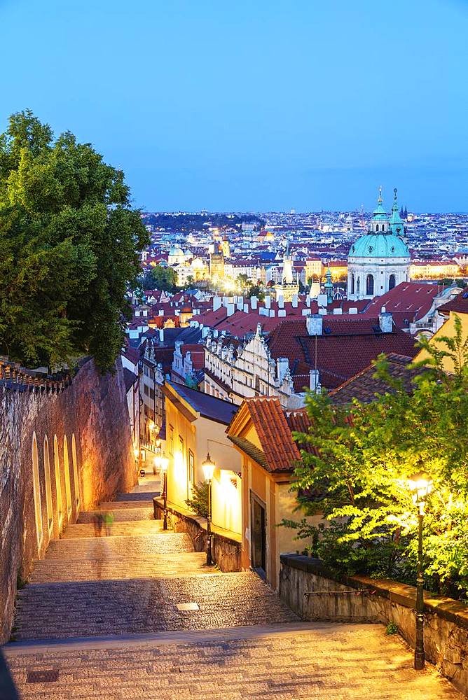 Old Castle stairs, Prague, UNESCO World Heritage Site, Bohemia, Czech Republic, Europe