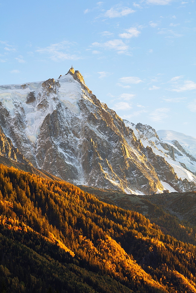 Aiguille du Midi in autumn, Chamonix, Haute Savoie, French Alps, France, Europe