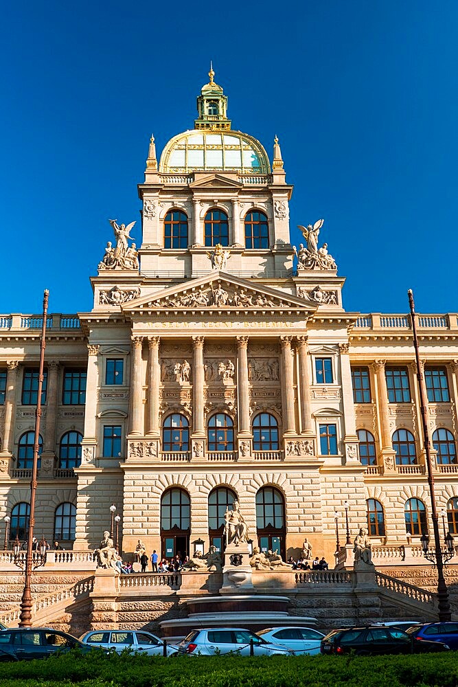 National Museum, Wenceslas Square, New Town, Prague, Czechia, Europe