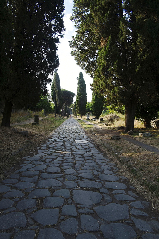 Appian Way anciently connecting Rome to Brindisi, Rome, Lazio, Italy, Europe