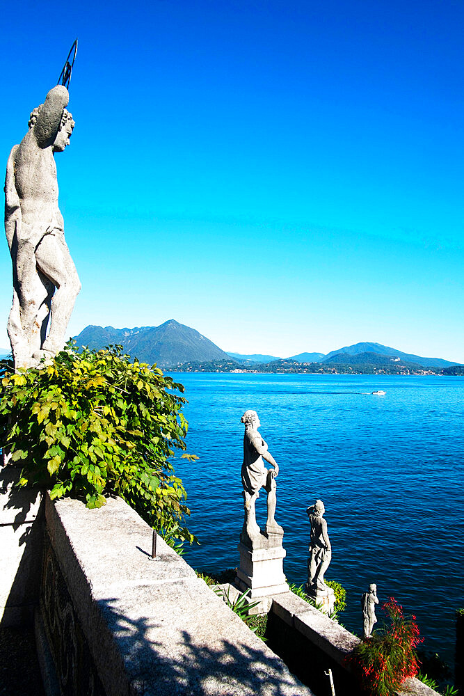 View of the lake from the Isola Bella, Borromean Islands, Lago Maggiore, Piedmont, Italian Lakes, Italy, Europe