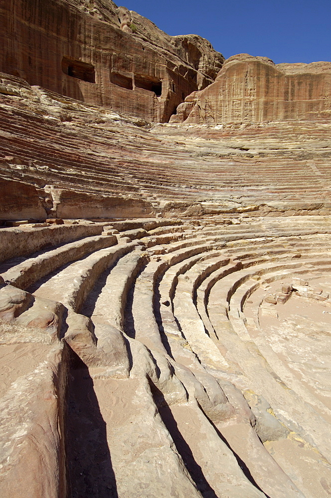 Nabatean Theatre, Petra, UNESCO World Heritage Site, Jordan, Middle East