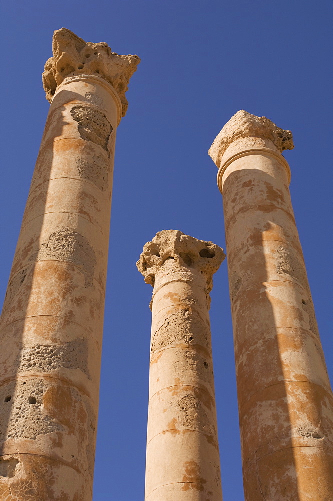 Roman site of Sabratha, UNESCO World Heritage Site, Tripolitania, Libya, North Africa, Africa