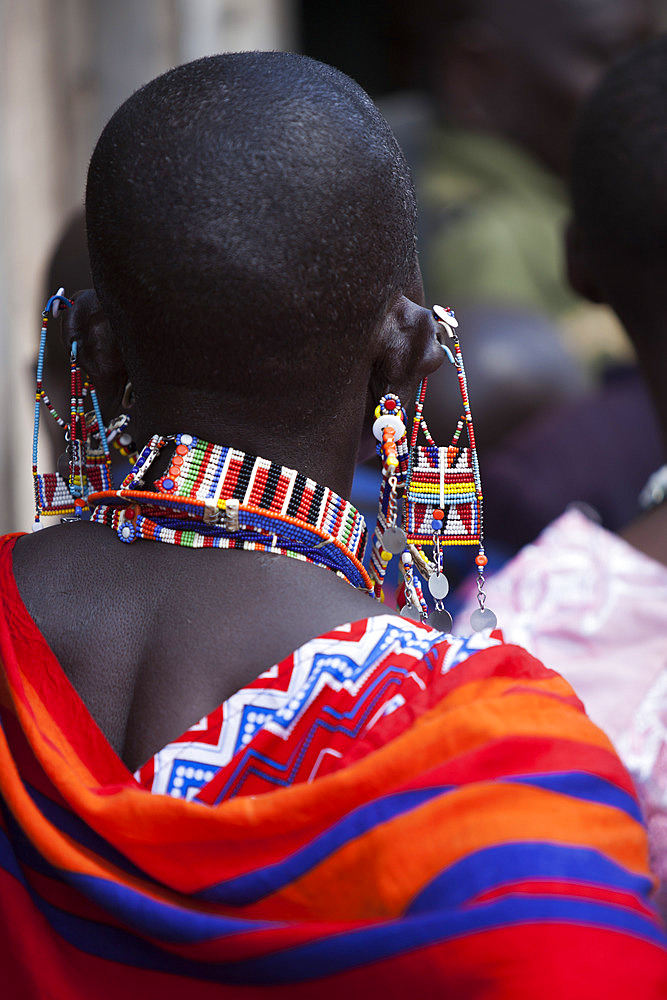 Maasai beadwork at the Predator Compensation Fund Pay Day, Mbirikani Group Ranch, Amboseli-Tsavo eco-system, Kenya, East Africa, Africa