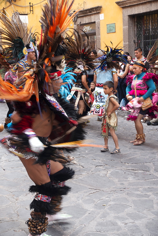 Native Indigenous Dancers, Semana Santa (Holy Week), San Miguel de Allende, Mexico, North America