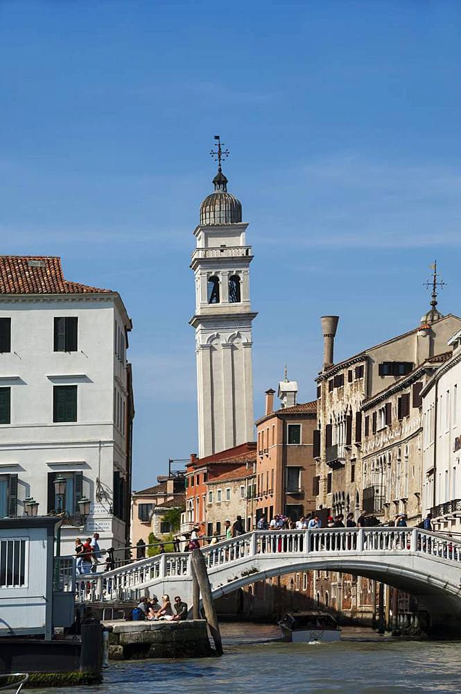 Chiesa San Giorgio dei Greci Campanile, UNESCO World Heritage Site, Venice, Veneto, Italy, Europe