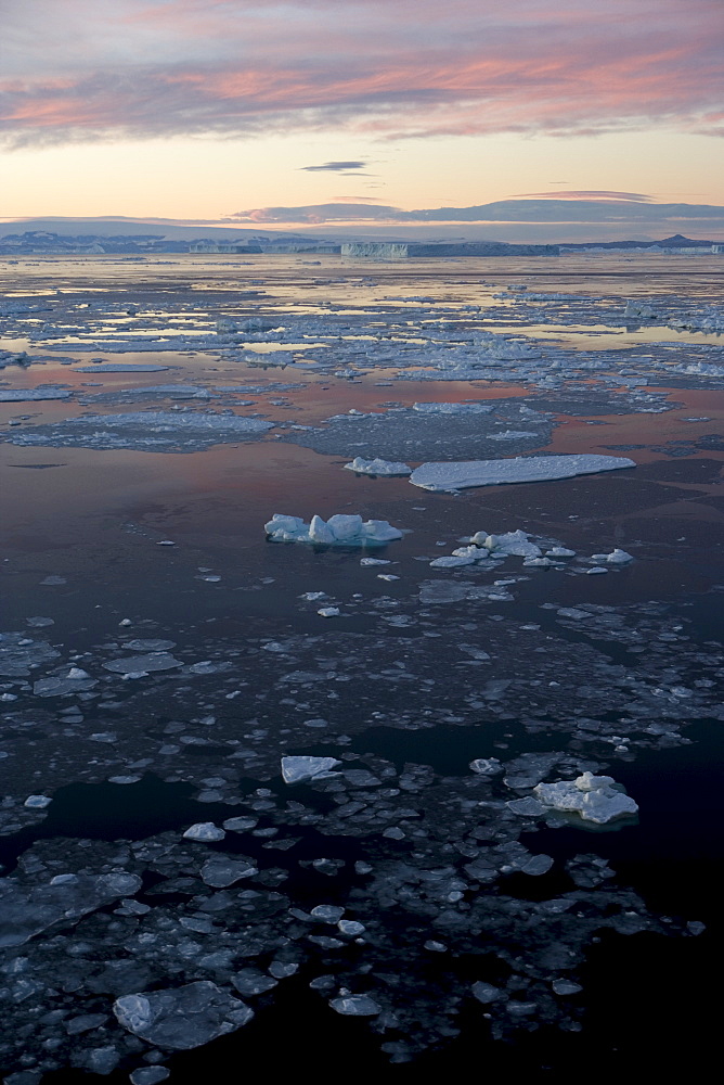 Pack ice and iceberg, Antarctic Peninsula, Weddell Sea, Antarctica, Polar Regions