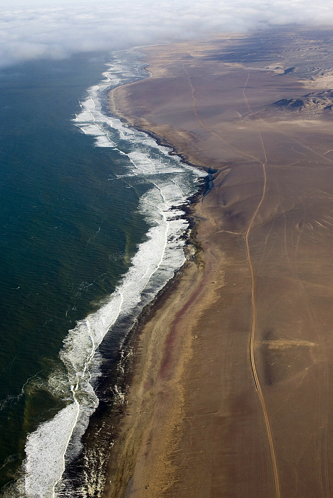 Aerial photo, Skeleton Coast Park, Namibia, Africa