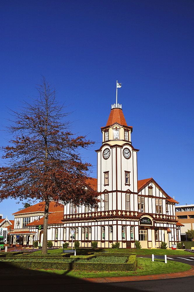 Clock Tower, Rotorua, Bay of Plenty, North Island, New Zealand, Pacific