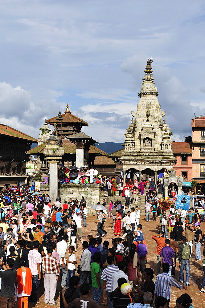 Sa-Paru Gaijatra Festival, Durbar Square, Bhaktapur, UNESCO World Heritage Site, Bagmati, Central Region, Nepal, Asia