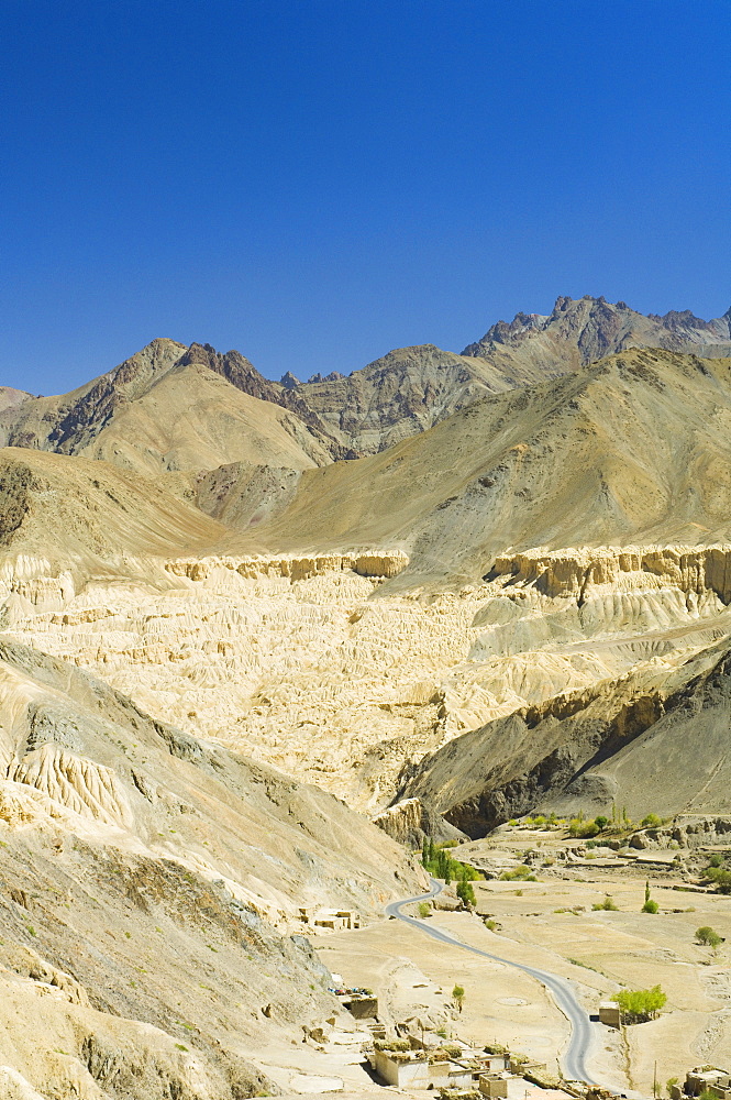 Moon Land eroded cliffs, Lamayuru, Ladakh, Indian Himalayas, India, Asia