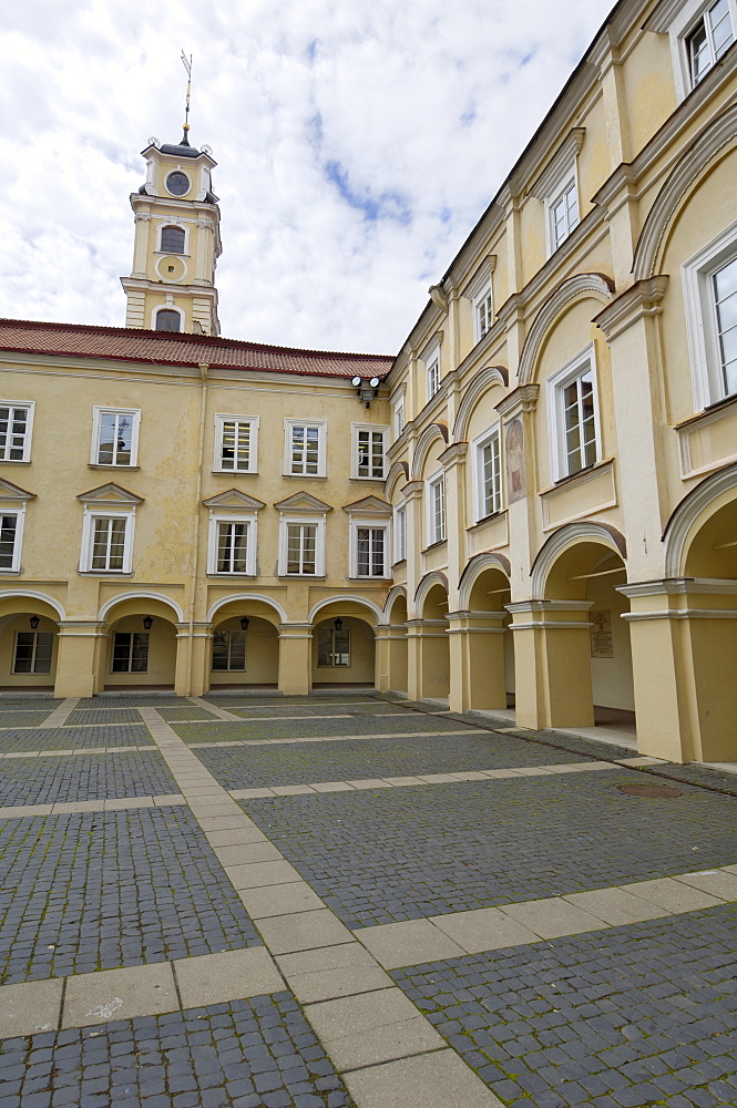 Courtyard in the university, Vilnius, Lithuania, Baltic States, Europe