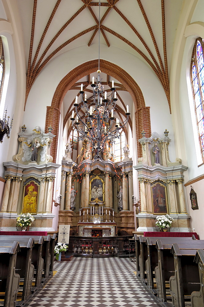 Interior of St. Anne's church, Vilnius, Lithuania, Baltic States, Europe