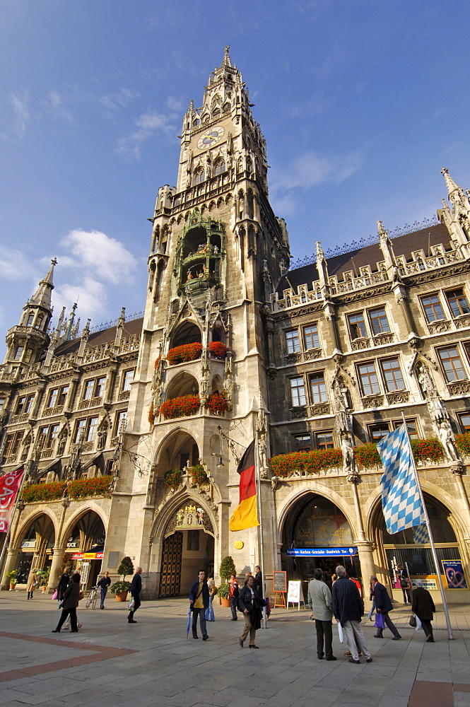 Neues Rathaus (New Town Hall), Marienplatz, Munich, Bavaria (Bayern), Germany, Europe