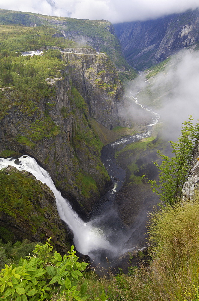 Voringfoss waterfall, near Eidfjord, Hordaland, Norway, Scandinavia, Europe