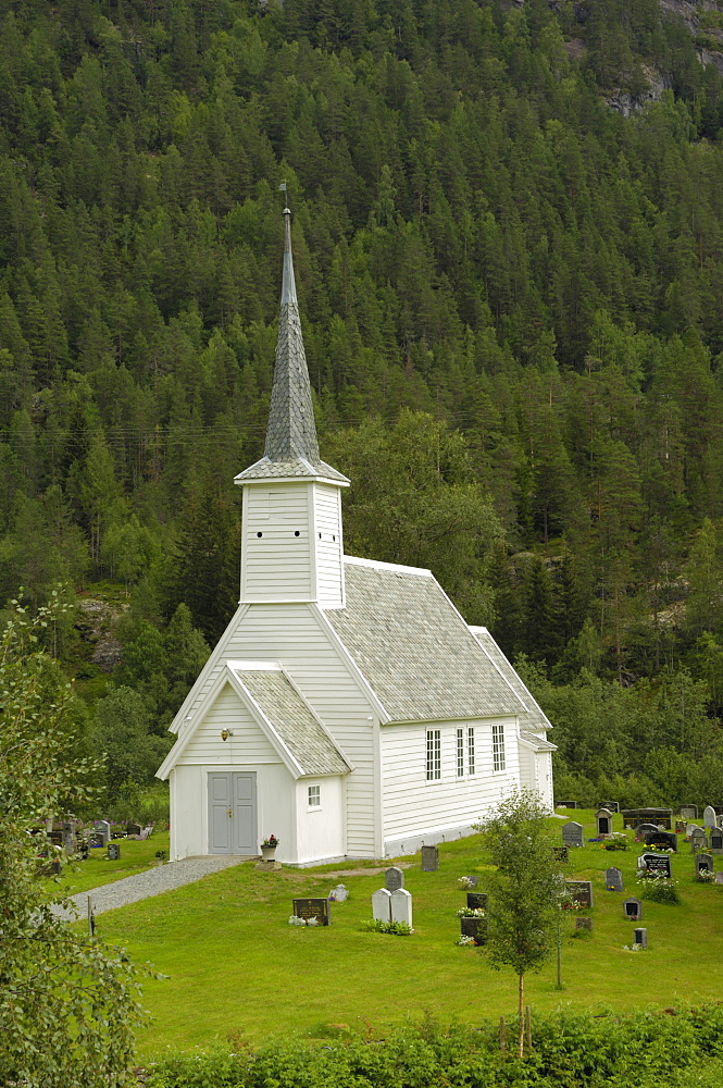 Jostedal church, Sogn og Fjordane, Norway, Scandinavia, Europe