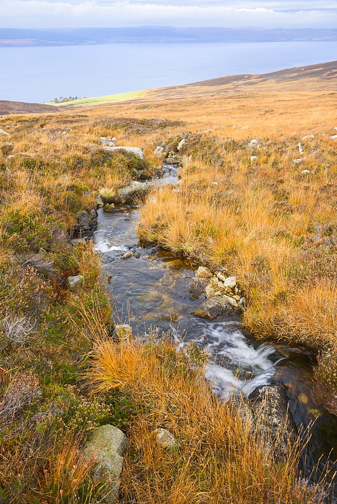 Uisge Soluis Mhoir, burn on the walk up to Coire-Fhionn Lochan, Isle of Arran, North Ayrshire, Scotland, United Kingdom, Europe