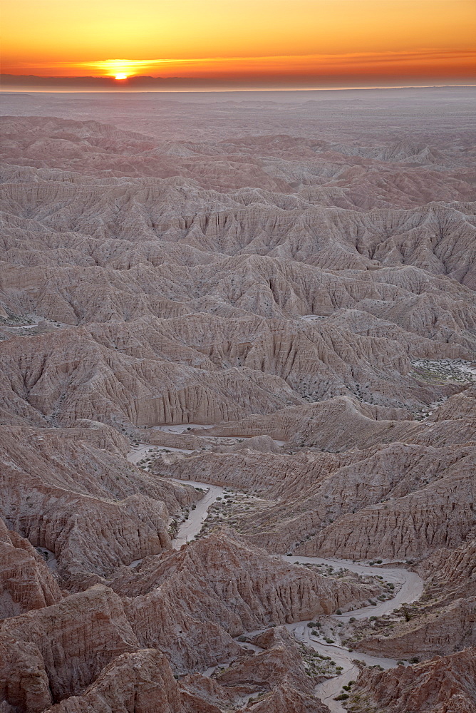 Sunrise at Font's Point, Anza-Borrego Desert State Park, California, United States of America, North America