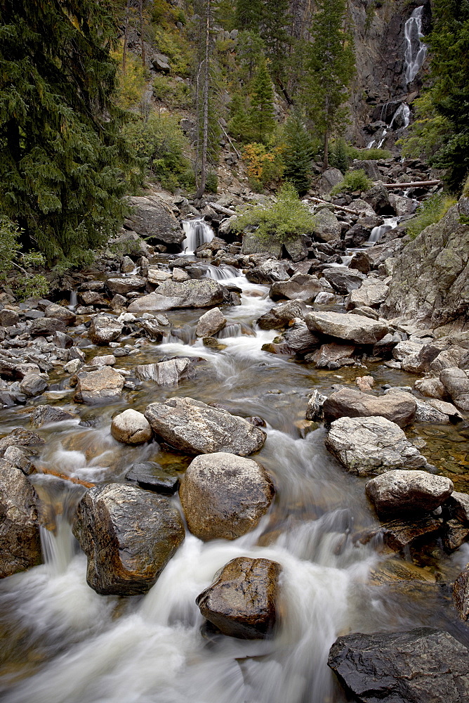 Fish Creek Falls and cascades, Routt National Forest, Colorado, United States of America, North America