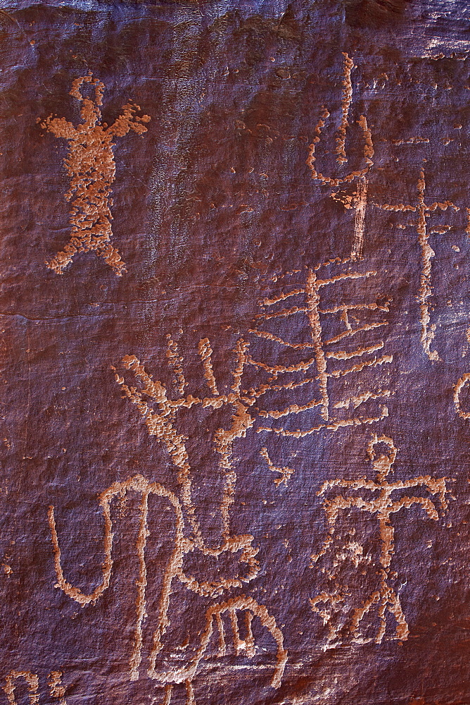 Petroglypys, Gold Butte, Nevada, United States of America, North America