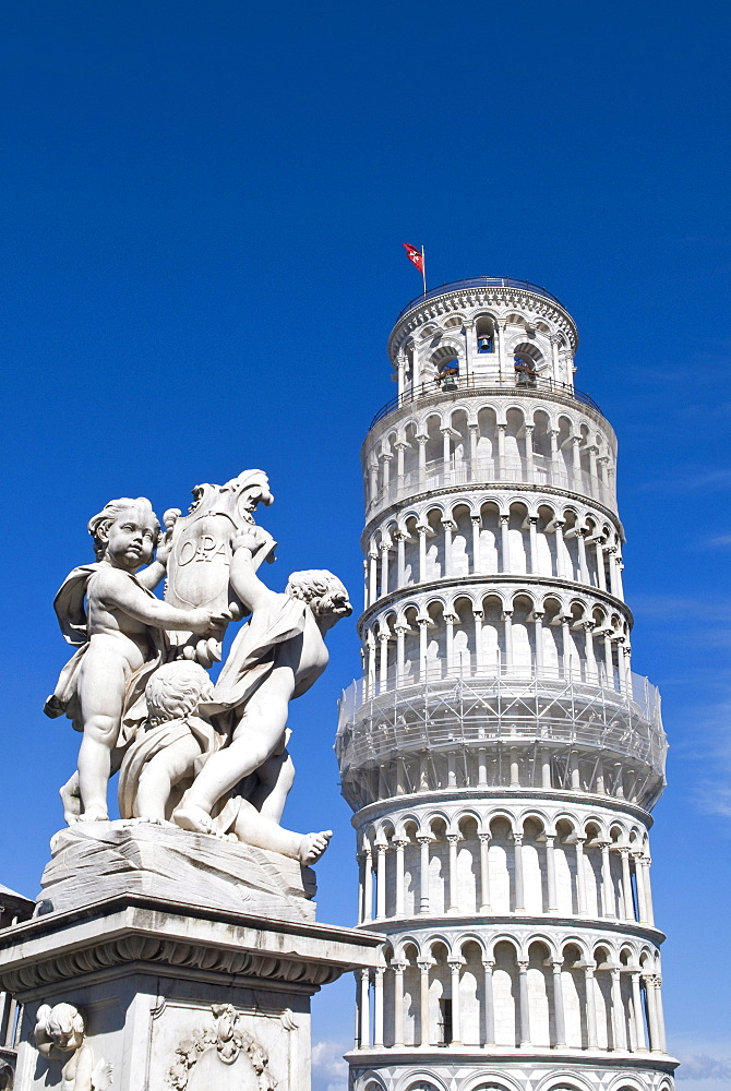 The Leaning Tower of Pisa, Piazza dei Miracoli, UNESCO World Heritage Site, Pisa, Tuscany, Italy, Europe