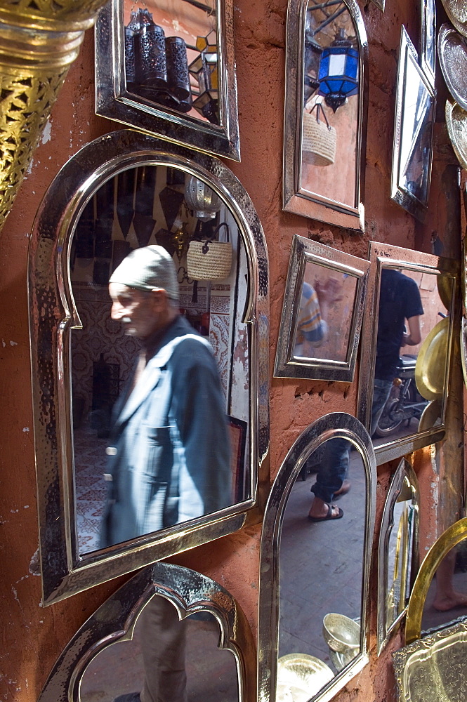 Frames for sale, Souk in the Medina, Marrakech, Morocco, North Africa, Africa